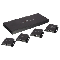 LINDY Extender & Splitter HDMI & IR Cat6 Loop Out 4 Port 50m