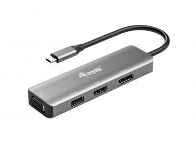 Equip Adapter USB-C -> HDMI/DisplayPort/VGA 4K/1080P/60Hz gr
