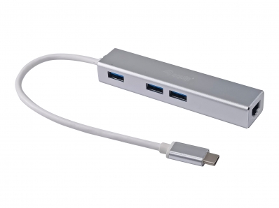 Equip Adapter USB-C -> RJ45 10/100/1000,3xUSB3.0 0.15m sw