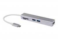 Equip Adapter USB-C -> HDMI,2xUSB3.0,SD 4K30Hz 0.15m sw