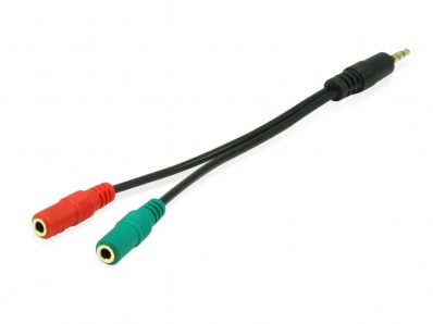 Equip Audiokabel 3.5mm 1x/2x St/Bu 0.15m Y-Kabel