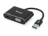Equip Adapter USB3.0-> HDMI,VGA 1920x1080/60Hz 0.15m sw
