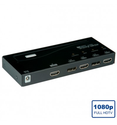 ROLINE HDMI/DisplayPort Switch, 4-way