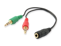 Equip Audiokabel Splitter 3.5mm 2x St/1x Bu