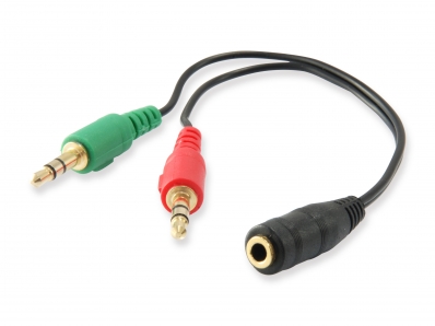 Equip Audiokabel Splitter 3.5mm 2x St/1x Bu