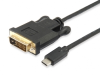 Equip Adapter USB-C -> DVI-D (24+1) 1920x1200/60Hz 1.80m sw Polybeutel