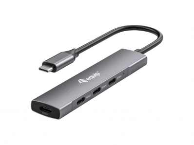 Equip USB-Hub 4-Port 3.2/C->4x3.0 ohne Netzteil grau