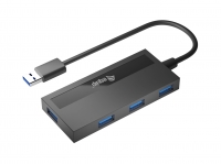 Equip USB-Hub 4-Port 3.0 ->4x3.0 +TypC A o.Netzteil schwarz