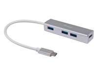 Equip USB-Hub 4-Port 3.1/C->4x3.0 ohne Netzteil silber