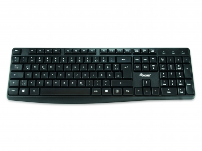 Equip Kabelgebundene USB Keyboard schwarz, italieni