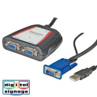 VALUE Portable VGA Video Splitter, 2-way 250 MHz