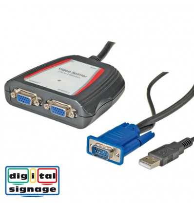 VALUE Portable VGA Video Splitter, 2-way 250 MHz