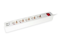 Equip Steckdosenleiste 5-fach Schuko 1,5m Kabel,2xUSB,Schutz