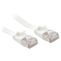 LINDY Patchkabel Cat6A U/FTP Flachband weiß 10m