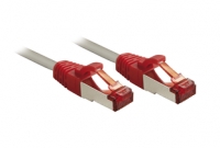 LINDY Patchkabel Cat6 CrossOver S/FTP grau/rot 15m