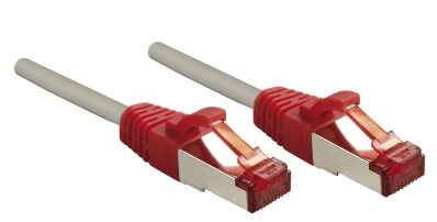 LINDY Patchkabel Cat6 CrossOver S/FTP grau/rot 0.50m