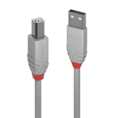 LINDY USB 2.0 Kabel Typ A/B Anthra Line M/M 3m