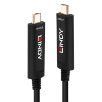 LINDY 30m Fibre Optic Hybrid USB Typ C Video Kabel