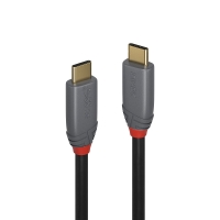 LINDY USB 3.1 Kabel Typ C/C 5A PD Anthra Line M/M 1m