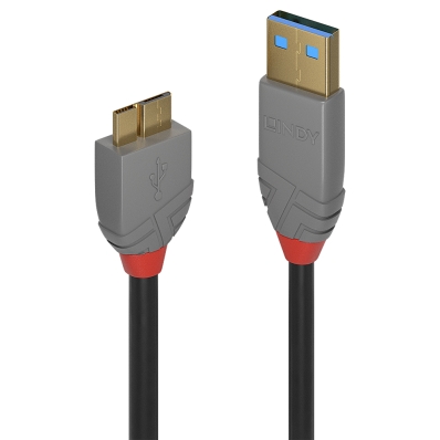 LINDY USB 3.0 Kabel Typ A/Micro-B Anthra Line M/M 3m