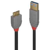 LINDY USB 3.0 Kabel Typ A/Micro-B Anthra Line M/M 0.5m
