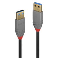 LINDY USB 3.0 Kabel Typ A/A Anthra Line M/M 0.5m