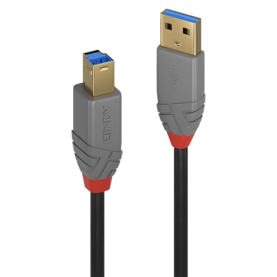 LINDY USB 3.0 Kabel Typ A/B Anthra Line M/M 5m