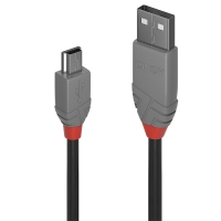 LINDY USB 2.0 Kabel Typ A/Mini-B Anthra Line M/M 5m