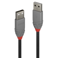LINDY USB 2.0 Kabel Typ A/A Anthra Line M/M 1m