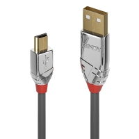 LINDY USB 2.0 Kabel Typ A/Mini-B Cromo Line M/M 7.5m
