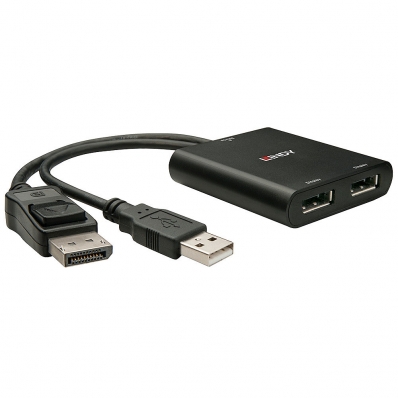 LINDY Hub 2 Port Displayport auf Displayport 1.2 MST