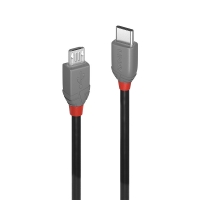 LINDY USB 2.0 Kabel Typ C/Micro-B Anthra Line M/M 1m