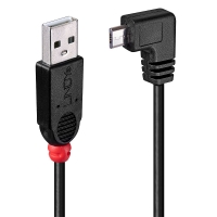 LINDY USB 2.0 Kabel Typ A/Micro-B 90° gewinkelt M/M 2m