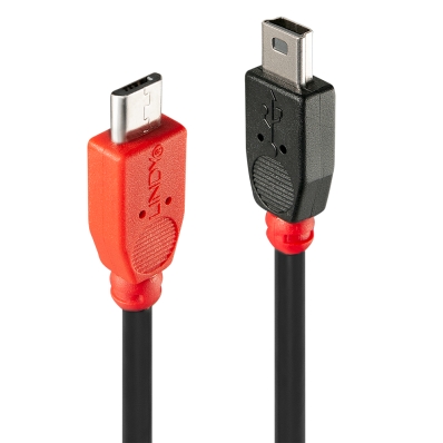 LINDY USB 2.0 Kabel Typ Micro-B/Mini-B M/M OTG 2m