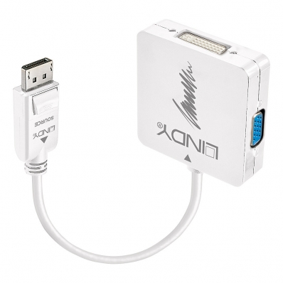 LINDY DisplayPort an HDMI 4K30/DVI/VGA Adapter