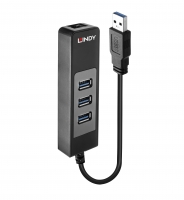 LINDY USB 3.1/3.0 Hub & Gigabit Ethernet Adapter