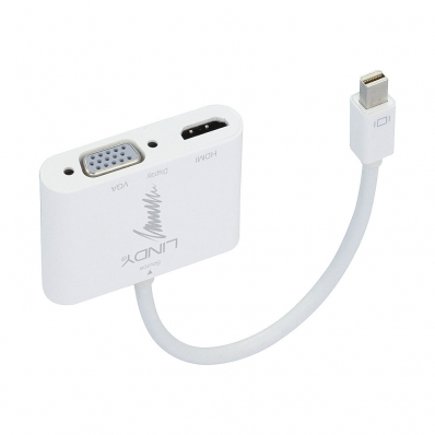 LINDY Mini-DisplayPort an HDMI 4K & VGA Adapter Aktiv