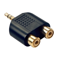 LINDY Audioadapter 2xRCA/3.5mm f/m vergoldet