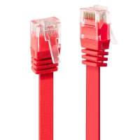 LINDY Patchkabel Cat6 Flachband ungeschirmt rot 0.50m