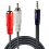 LINDY Audiokabel Stereo 2xRCA/3.5mm M/M 20m