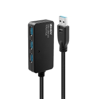 LINDY USB 3.0 Aktiv-Verlängerungs-Hub Pro 4 Port 10m