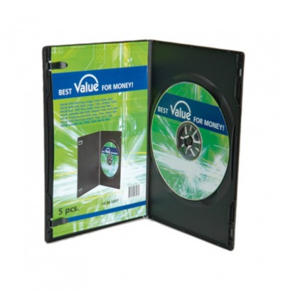 VALUE DVD Slim Case Single, 7 mm, black 5 pcs.