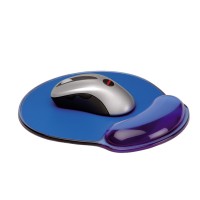 Silicon Mousepad with Wristrest, transparent blue