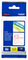Schriftbandkassette Brother 12mm farblos/rot TZE132