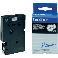 Schriftbandkassette Brother 9mm weiß/schwarz TC291