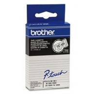 Schriftbandkassette Brother 12mm farblos/schwarz TC101