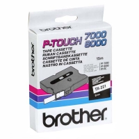 Schriftbandkassette Brother 9mm weiß/schwarz TX221