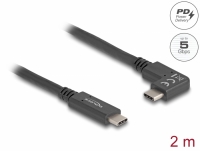 Delock USB 5 Gbps Cable USB Type-C™ male to Type-C™ male angled left / right 2 m 4K PD 60 W with E-Marker
