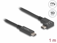 Delock USB 10 Gbps Cable USB Type-C™ male to Type-C™ male angled left / right 1 m 4K PD 60 W with E-Marker