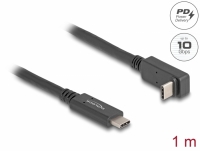 Delock USB 10 Gbps Cable USB Type-C™ male to Type-C™ male angled up / down 1 m 4K PD 60 W with E-Marker